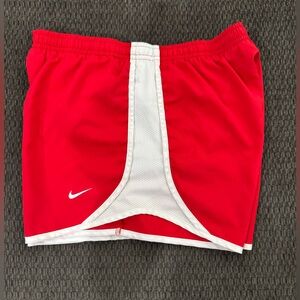 Nike Dri-Fit Red and White Sports Girls Shorts
